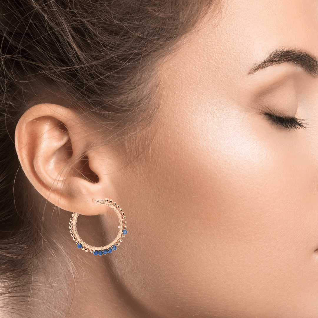 The Sofia Lapis Lazuli Hoops