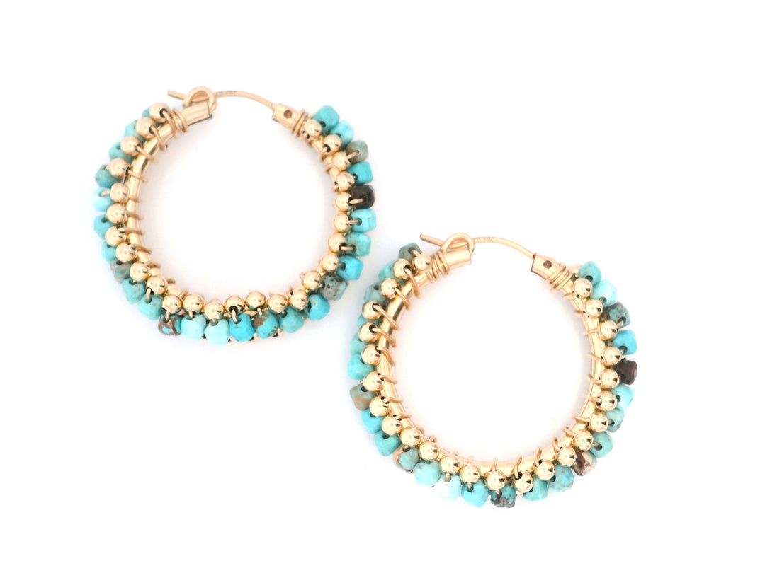 Serena Turquoise Hoops