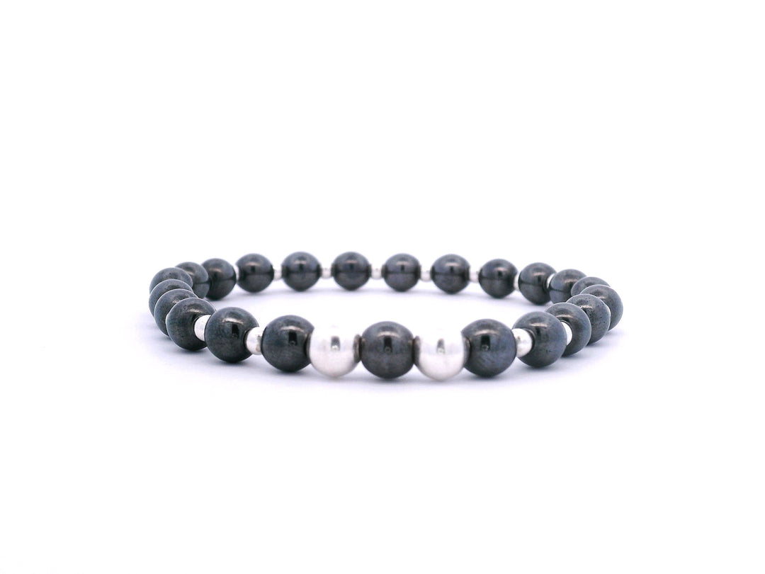 Urban Edge Silver Hematite Bracelet