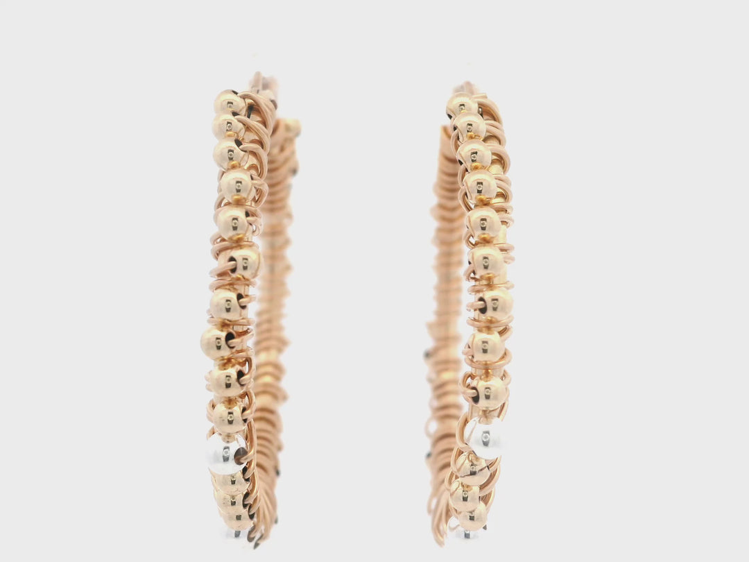 The Francesca Mixed Metal Hoop Earrings