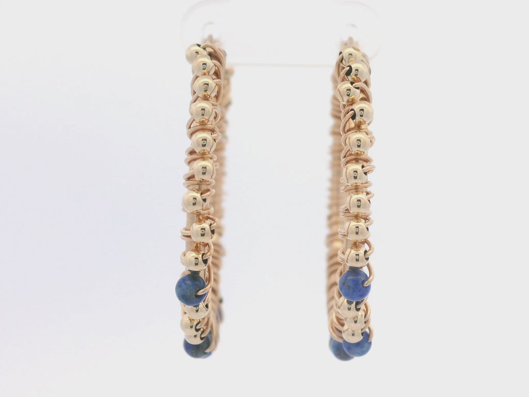 The Sofia Lapis Lazuli Hoops