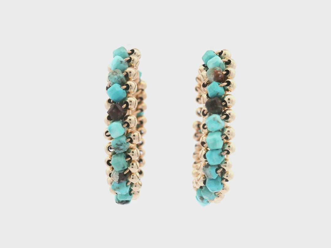 Serena Turquoise Hoops